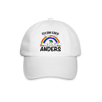 Anders sein Einzigartig - Baseballkappe - Weiß/Weiß - Vorne