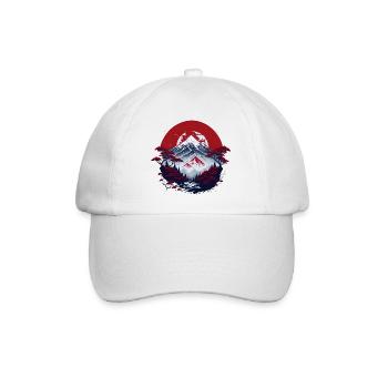 asiatische Berglandschaft - Baseballkappe - Weiß/Weiß - Vorne