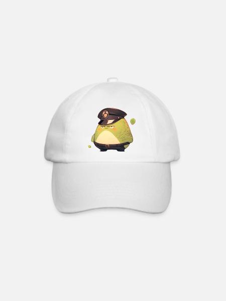 Police Avocado - Baseballkappe - Weiß/Weiß
