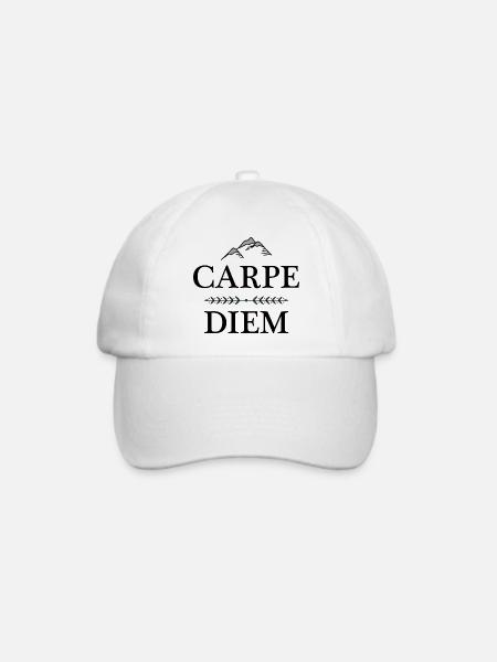 Carpe Diem - Baseballkappe - Weiß/Weiß