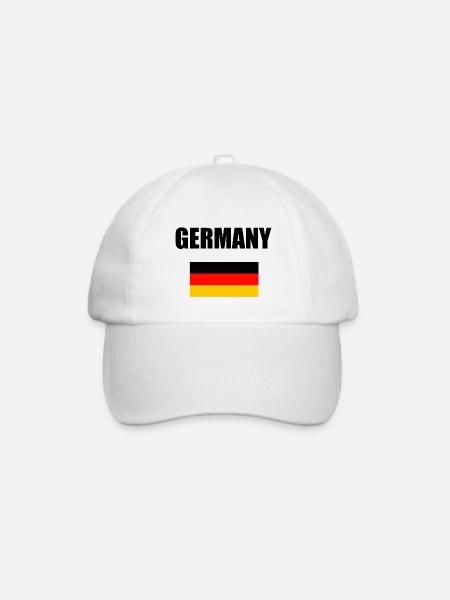 Germany mit Flaggendesign - Baseballkappe - Weiß/Weiß
