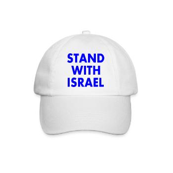 Stand with israel - Baseballkappe - Weiß/Weiß - Vorne