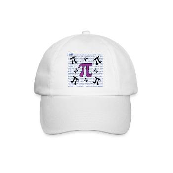 Pi-Tag - Glücklicher Pi-Tag - Baseballkappe - Weiß/Weiß - Vorne