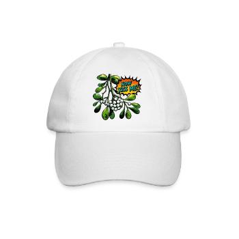 Mistelzweig Now Kiss Me PopArt - Baseballkappe - Weiß/Weiß - Vorne