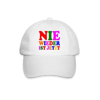 Nie wieder ist jetzt - Baseballkappe - Weiß/Weiß - Vorne