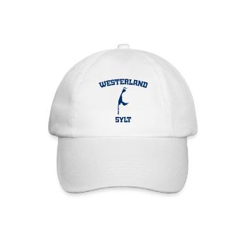 Westerland - Sylt - Nordsee - Anker - Möwe - Insel - Baseballkappe - Weiß/Weiß - Vorne