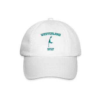Westerland - Sylt - Nordsee - Anker - Möwe - Insel - Baseballkappe - Weiß/Weiß - Vorne