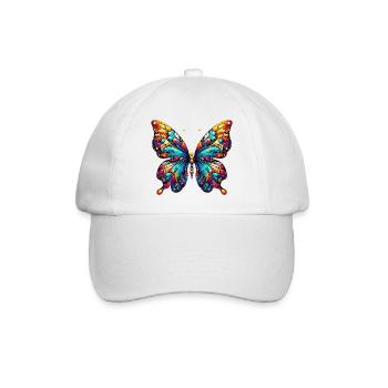 Schmetterling - Baseballkappe - Weiß/Weiß - Vorne