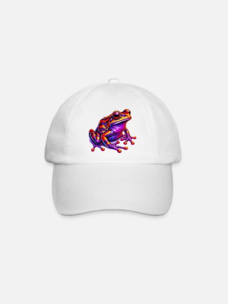 Frosch - Baseballkappe - Weiß/Weiß