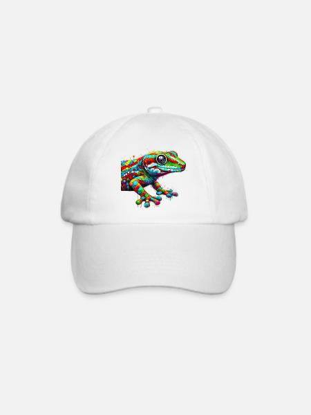 Gecko - Baseballkappe - Weiß/Weiß