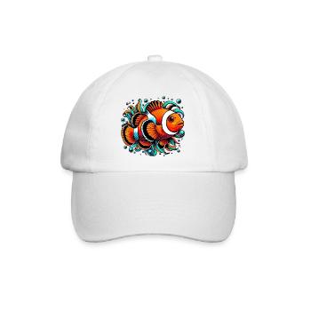 Clownfisch - Baseballkappe - Weiß/Weiß - Vorne