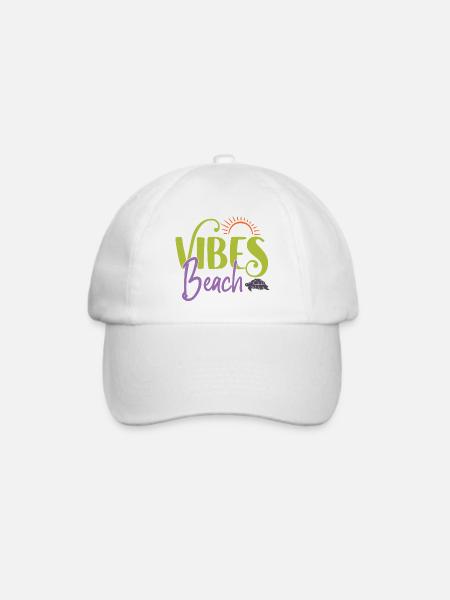 Strand-Vibes - Baseballkappe - Weiß/Weiß