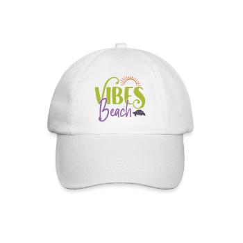 Strand-Vibes - Baseballkappe - Weiß/Weiß - Vorne