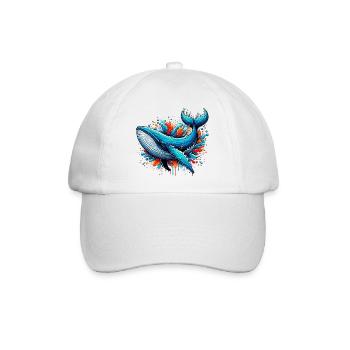 Wal - Baseballkappe - Weiß/Weiß - Vorne