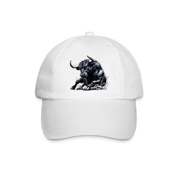 Stier - Baseballkappe - Weiß/Weiß - Vorne