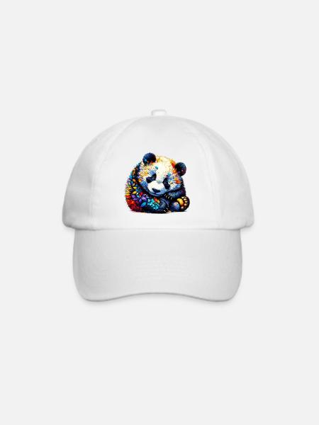 Panda - Baseballkappe - Weiß/Weiß