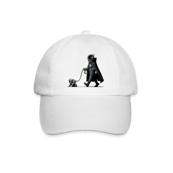 Futuristischer Astronaut mit Roboter-Hund - Baseballkappe - Weiß/Weiß - Vorne