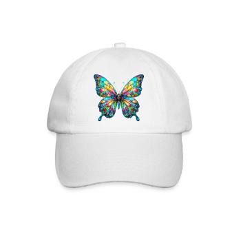 Schmetterling - Baseballkappe - Weiß/Weiß - Vorne