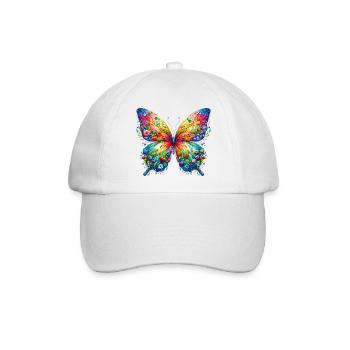 Schmetterling - Baseballkappe - Weiß/Weiß - Vorne