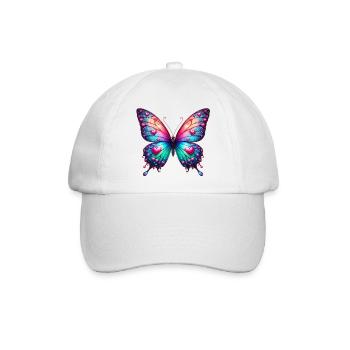 Schmetterling Herz Herzen Herzen Herz - Baseballkappe - Weiß/Weiß - Vorne
