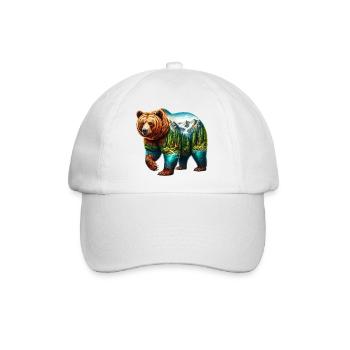 Bär - Baseballkappe - Weiß/Weiß - Vorne