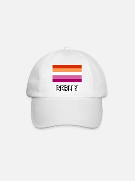 Lesbische Pride-Flagge Berlin - Baseballkappe - Weiß/Weiß