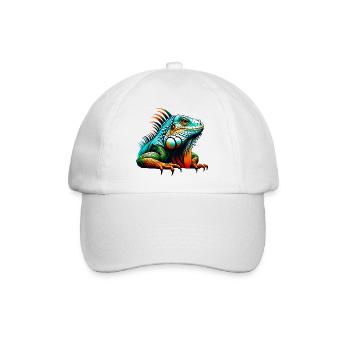 Leguan - Baseballkappe - Weiß/Weiß - Vorne