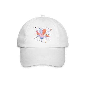 Sommerblume - Baseballkappe - Weiß/Weiß - Vorne