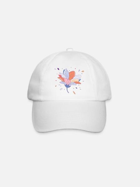 Sommerblume - Baseballkappe - Weiß/Weiß
