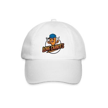 Ich liebe Karotten Möhren lustige Möhre - Baseballkappe - Weiß/Weiß - Vorne