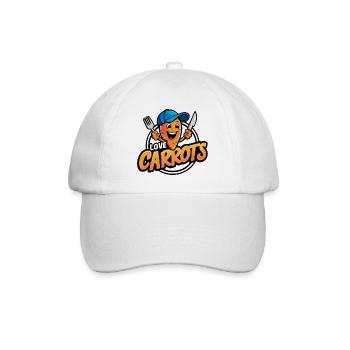 Ich liebe Karotten Möhren lustige Möhre - Baseballkappe - Weiß/Weiß - Vorne