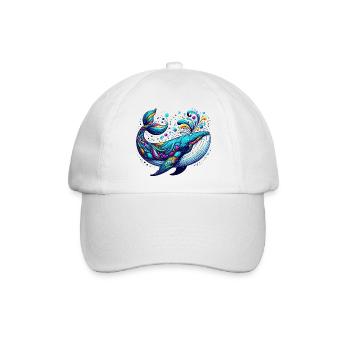 Wal - Baseballkappe - Weiß/Weiß - Vorne