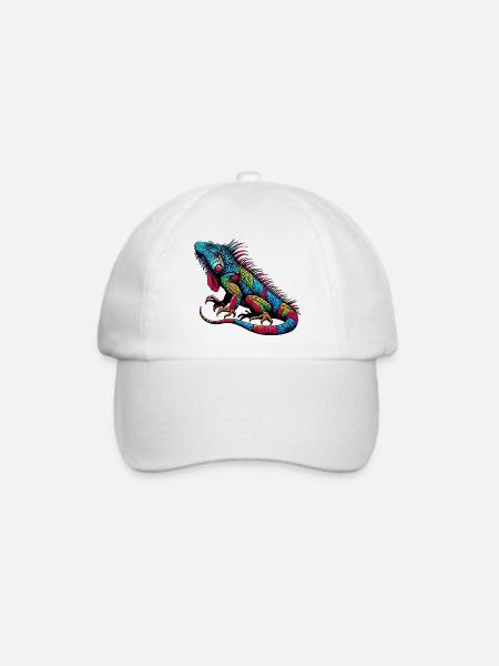 Leguan - Baseballkappe - Weiß/Weiß