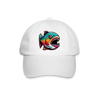 Piranha - Baseballkappe - Weiß/Weiß - Vorne