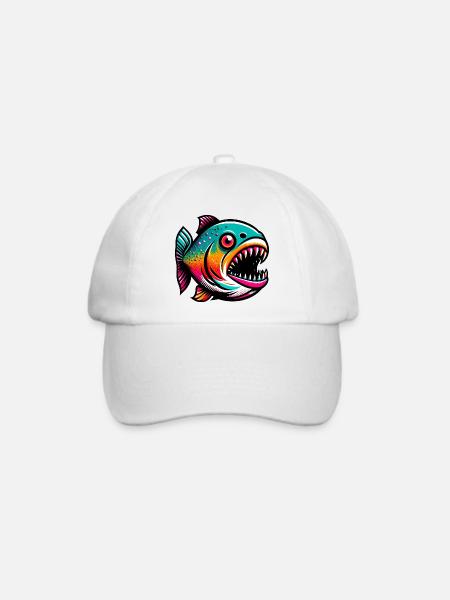 Piranha - Baseballkappe - Weiß/Weiß