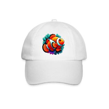 Clownfische - Baseballkappe - Weiß/Weiß - Vorne