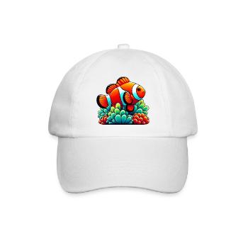 Clownfische - Baseballkappe - Weiß/Weiß - Vorne