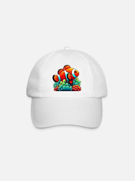 Clownfische - Baseballkappe - Weiß/Weiß