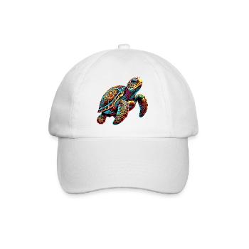 Schildkröte - Baseballkappe - Weiß/Weiß - Vorne