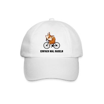 Fahrrad radlos Drahtesel sattelfest radeln - Baseballkappe - Weiß/Weiß - Vorne