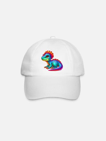 Dinosaurier - Baseballkappe - Weiß/Weiß