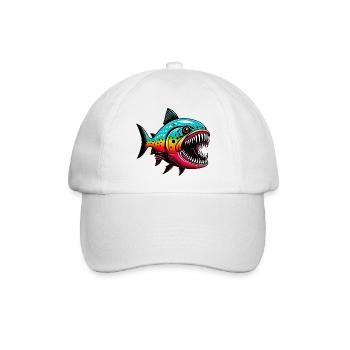Piranha - Baseballkappe - Weiß/Weiß - Vorne