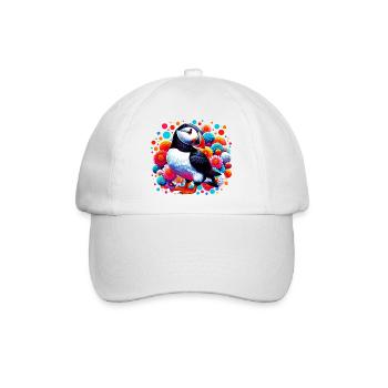 Papageitaucher - Baseballkappe - Weiß/Weiß - Vorne