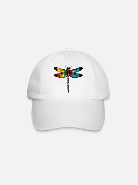 Libelle - Baseballkappe - Weiß/Weiß