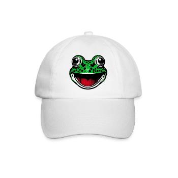 Frosch - Baseballkappe - Weiß/Weiß - Vorne