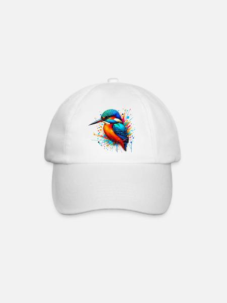 Eisvogel - Baseballkappe - Weiß/Weiß