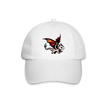 Drache - Baseballkappe - Weiß/Weiß - Vorne