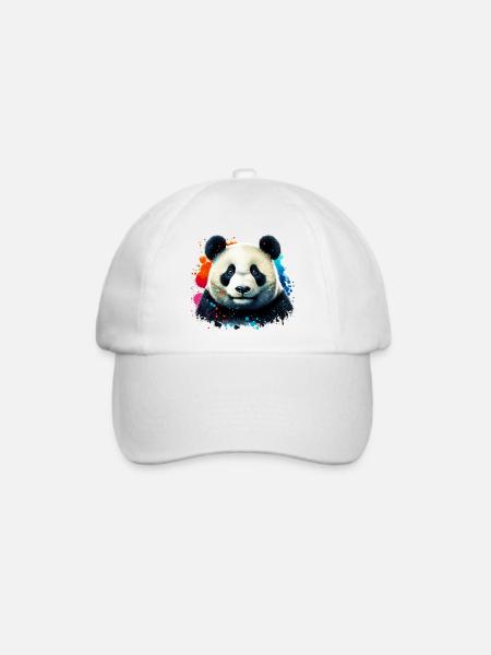 Panda - Baseballkappe - Weiß/Weiß