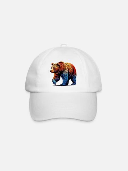 Bär - Baseballkappe - Weiß/Weiß