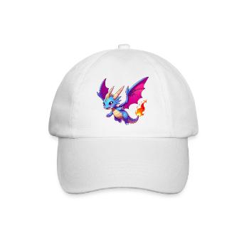 Drache - Baseballkappe - Weiß/Weiß - Vorne
